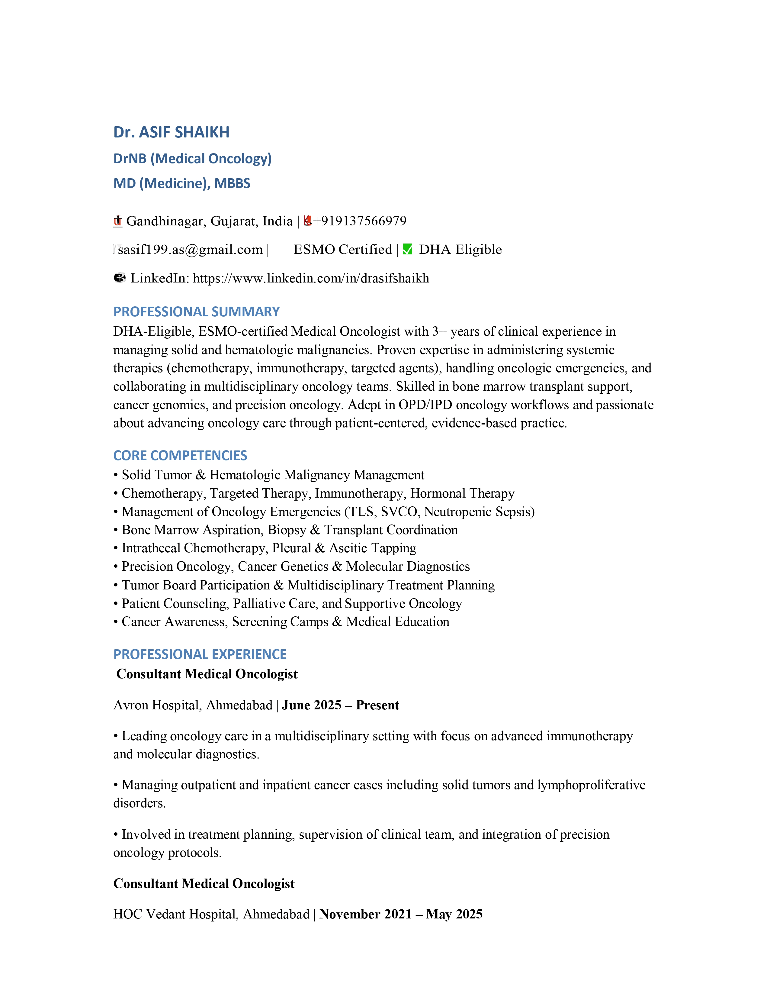 Curriculum Vitae (CV)